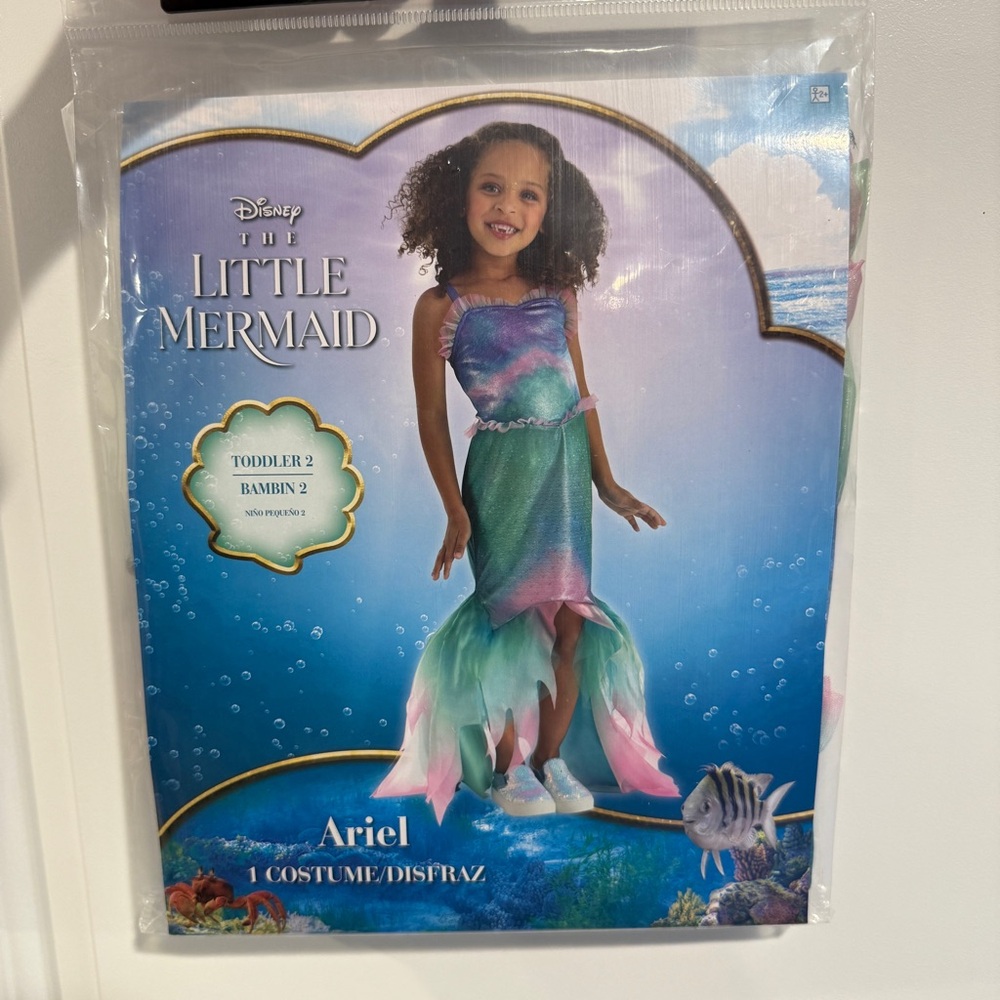 Disney's The Little Mermaid Ariel Halloween Costume Dress Up Outfit Size 2T NEW